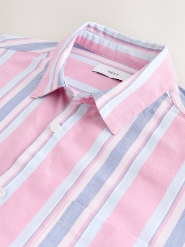 Next Regular fit Button Up Shirt in Pink