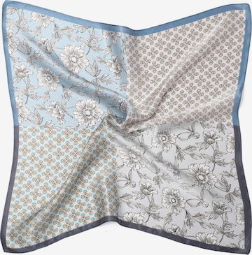 MayTree Scarf 'Seidentuch Blumen Quartett' in Blue: front