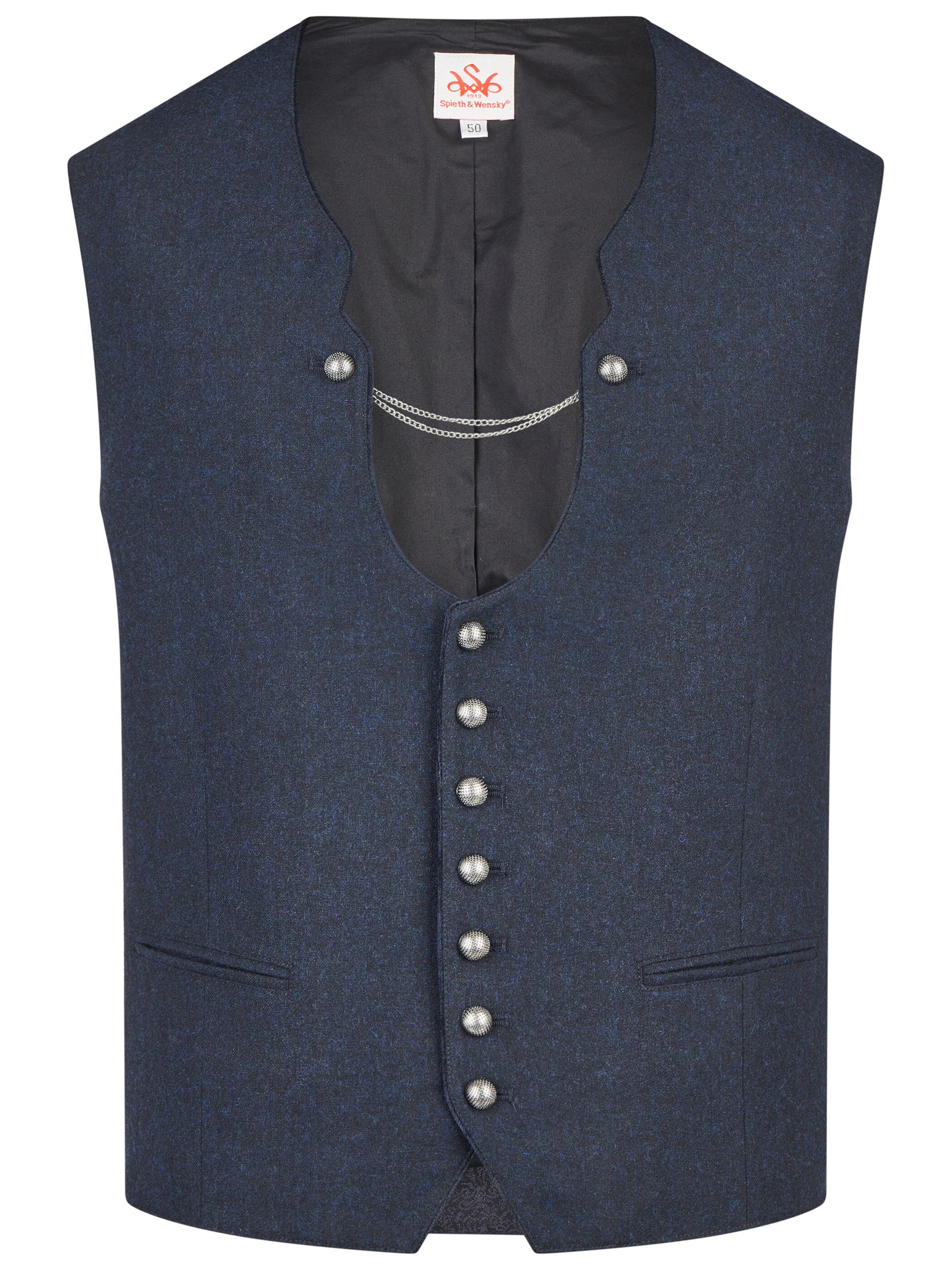 Gilet folklorique SPIETH & WENSKY en bleu : devant