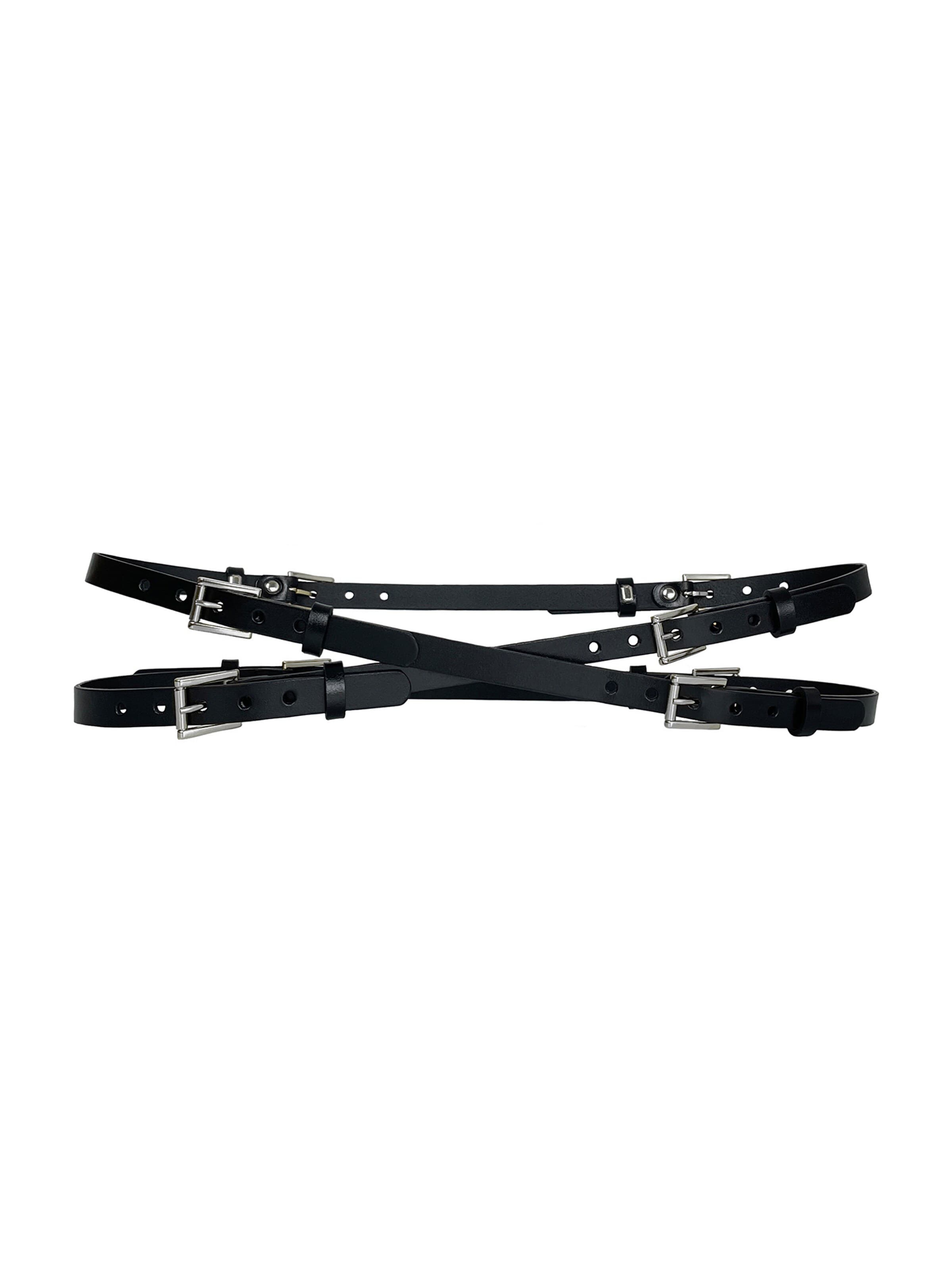 Haute Cuir Gürtel‌‌ in Schwarz: Vorderseite