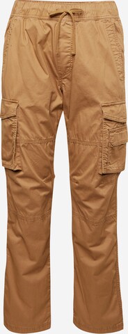 Regular Pantalon cargo HOLLISTER en marron : devant