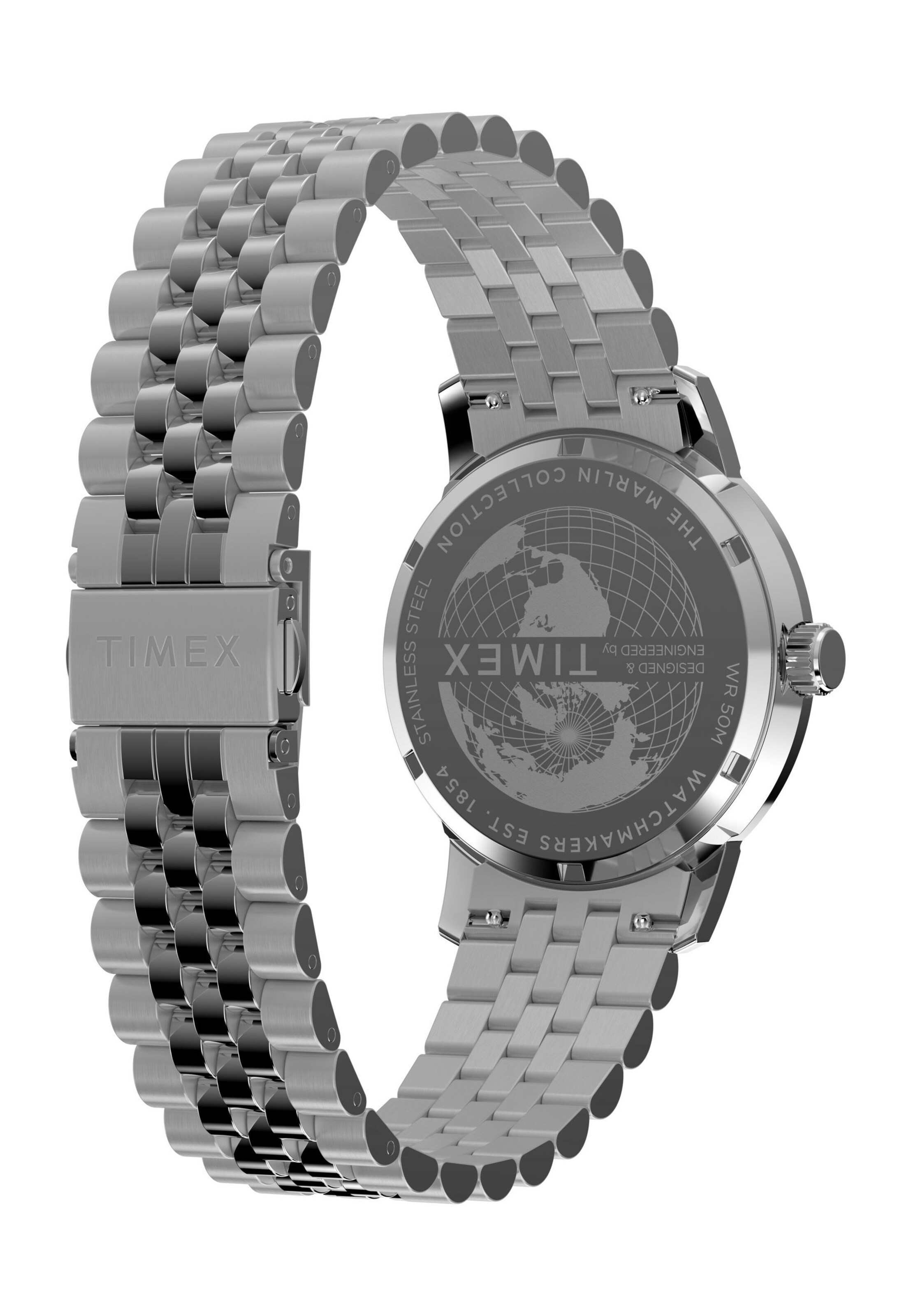 TIMEX Analogt ur i sølv