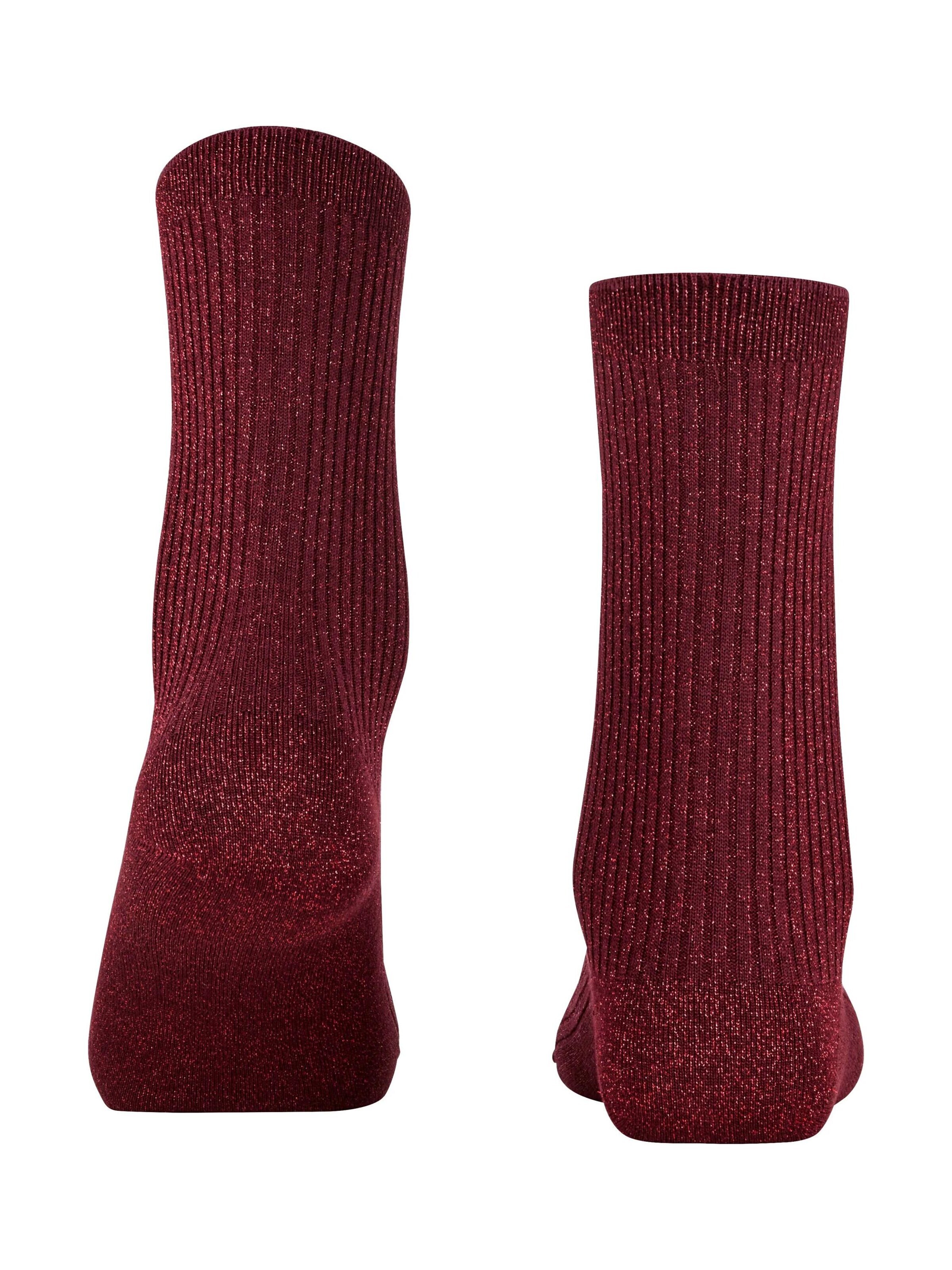 FALKE Socks 'Shiny Rib' in Red