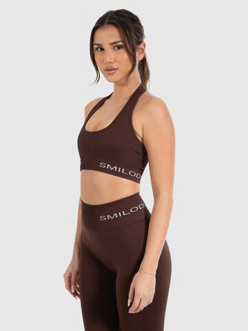 Smilodox Bralette Sports top ' Azura ' in Brown