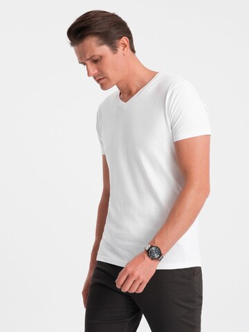 T-Shirt 'OM-TSBS-0145' Ombre en blanc