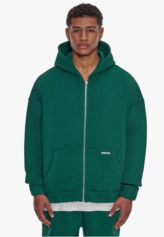 Dropsize Zip-Up Hoodie in Green: front