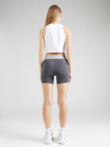 ADIDAS PERFORMANCE - Skinny Calças de desporto 'Hyperglam' em cinzento
