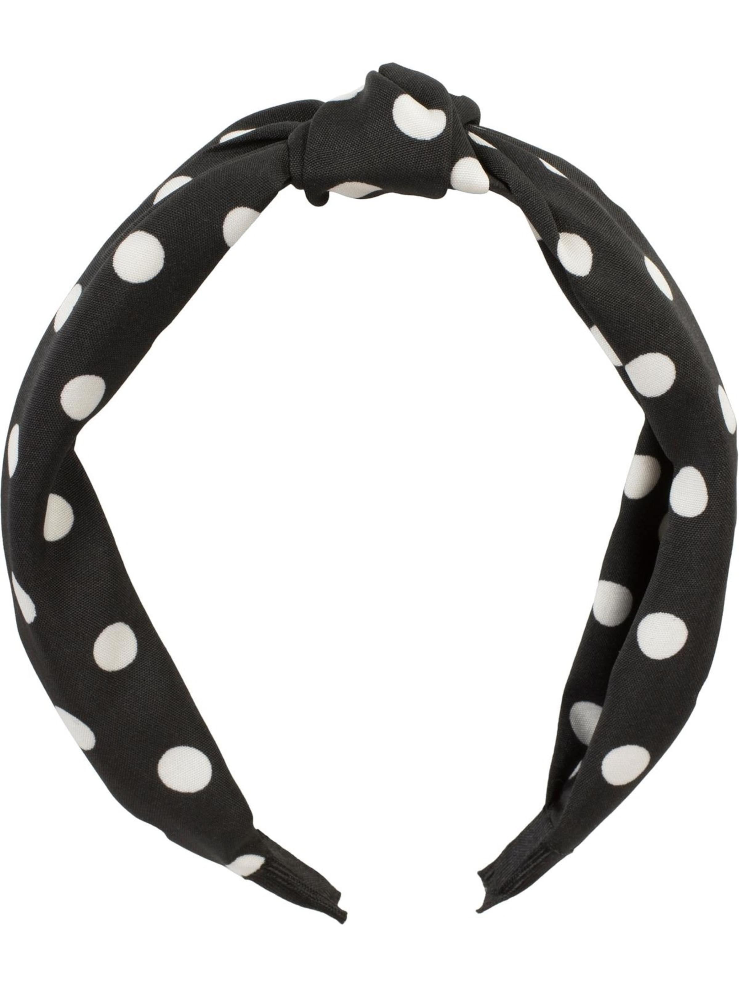 styleBREAKER Hair jewelry 'Haarreif gepunktet mit Knoten Rockabilly' in Black