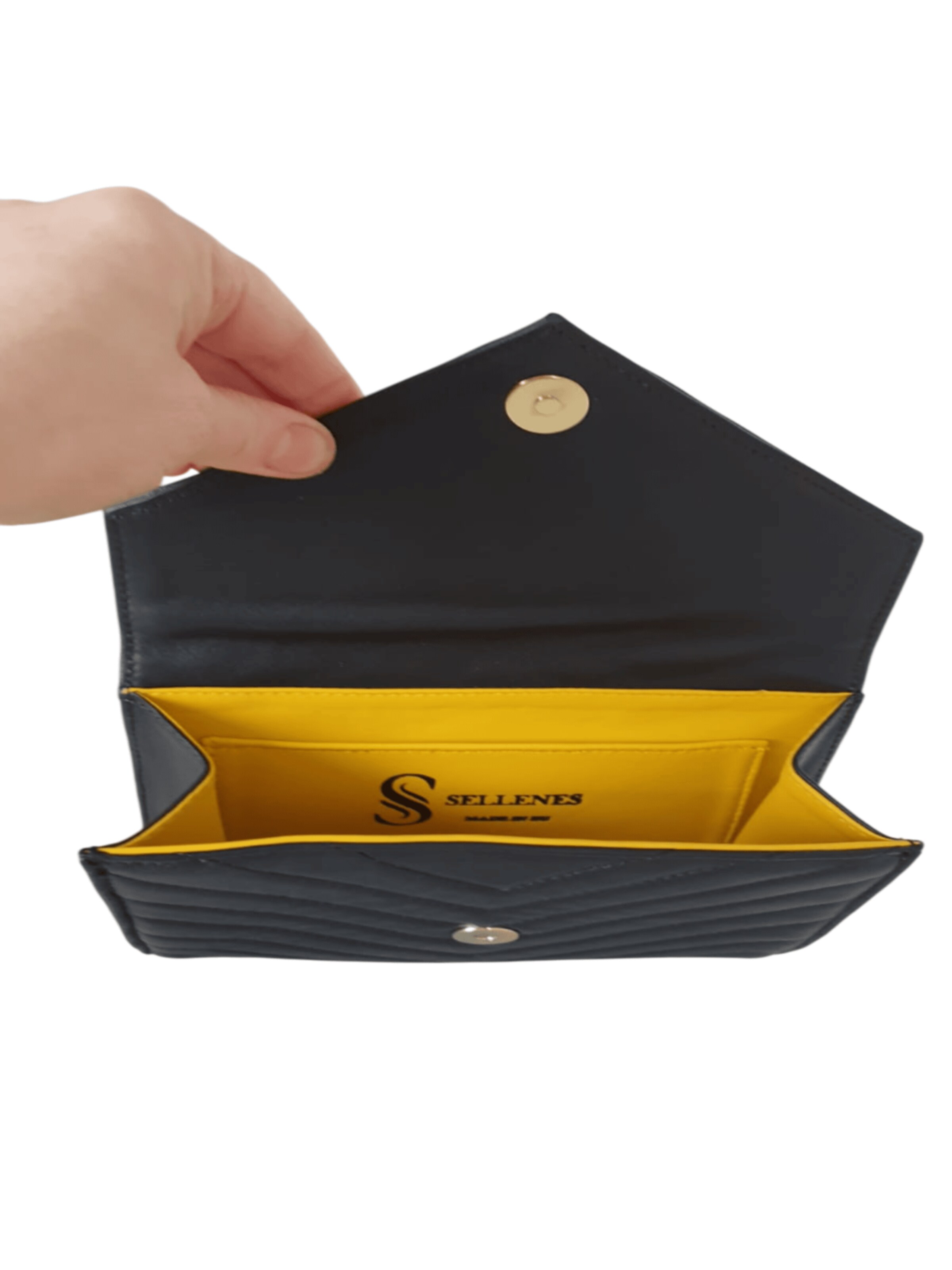 Sellenes Clutch 'Valey' in Black