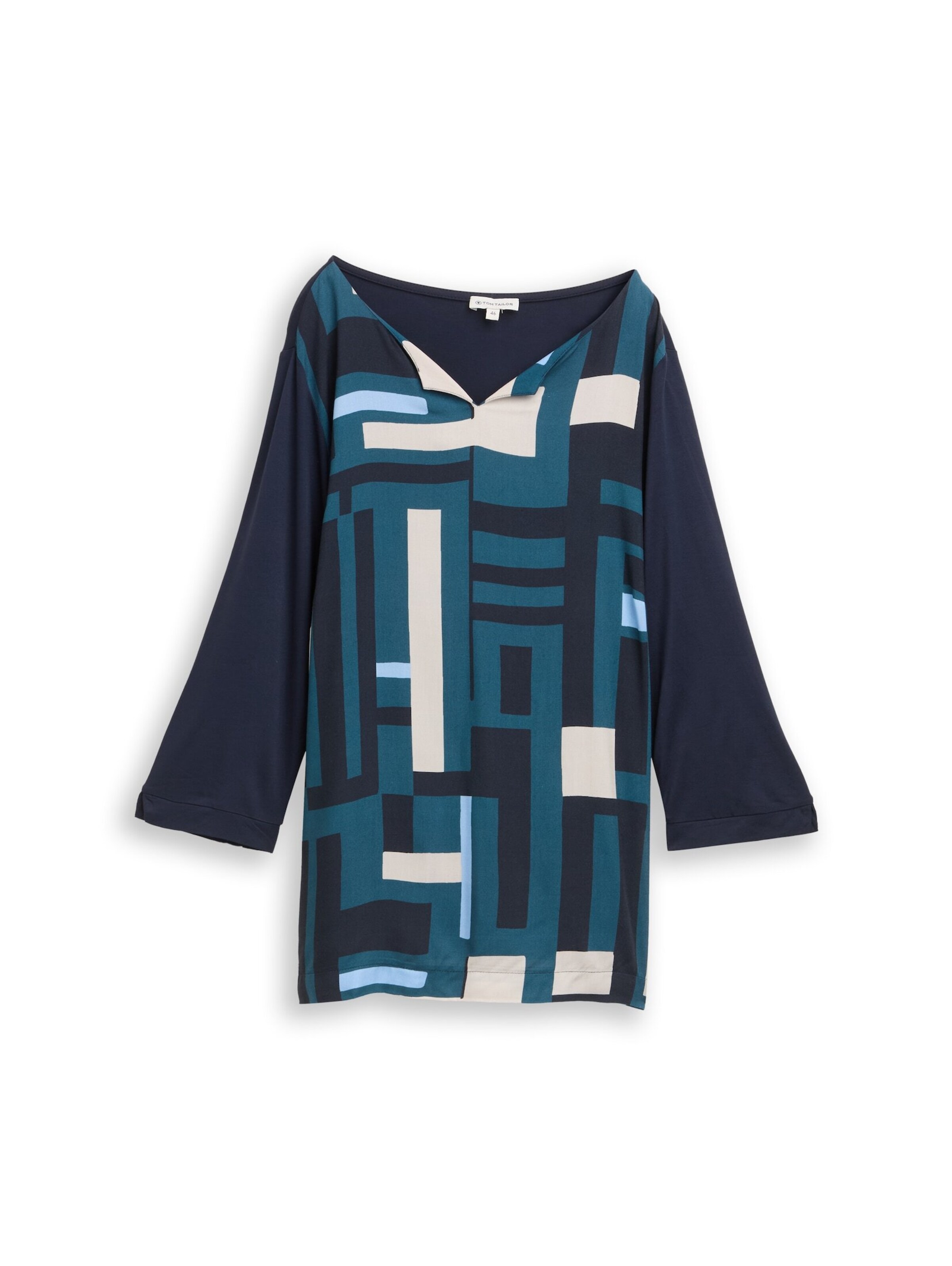 Tom Tailor Women + Shirt in Blauw: voorkant