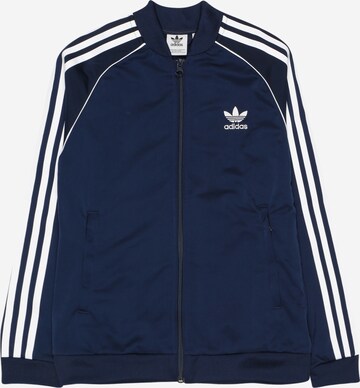 ADIDAS ORIGINALS Zip-Up Hoodie 'Adicolor Sst' in Blue: front