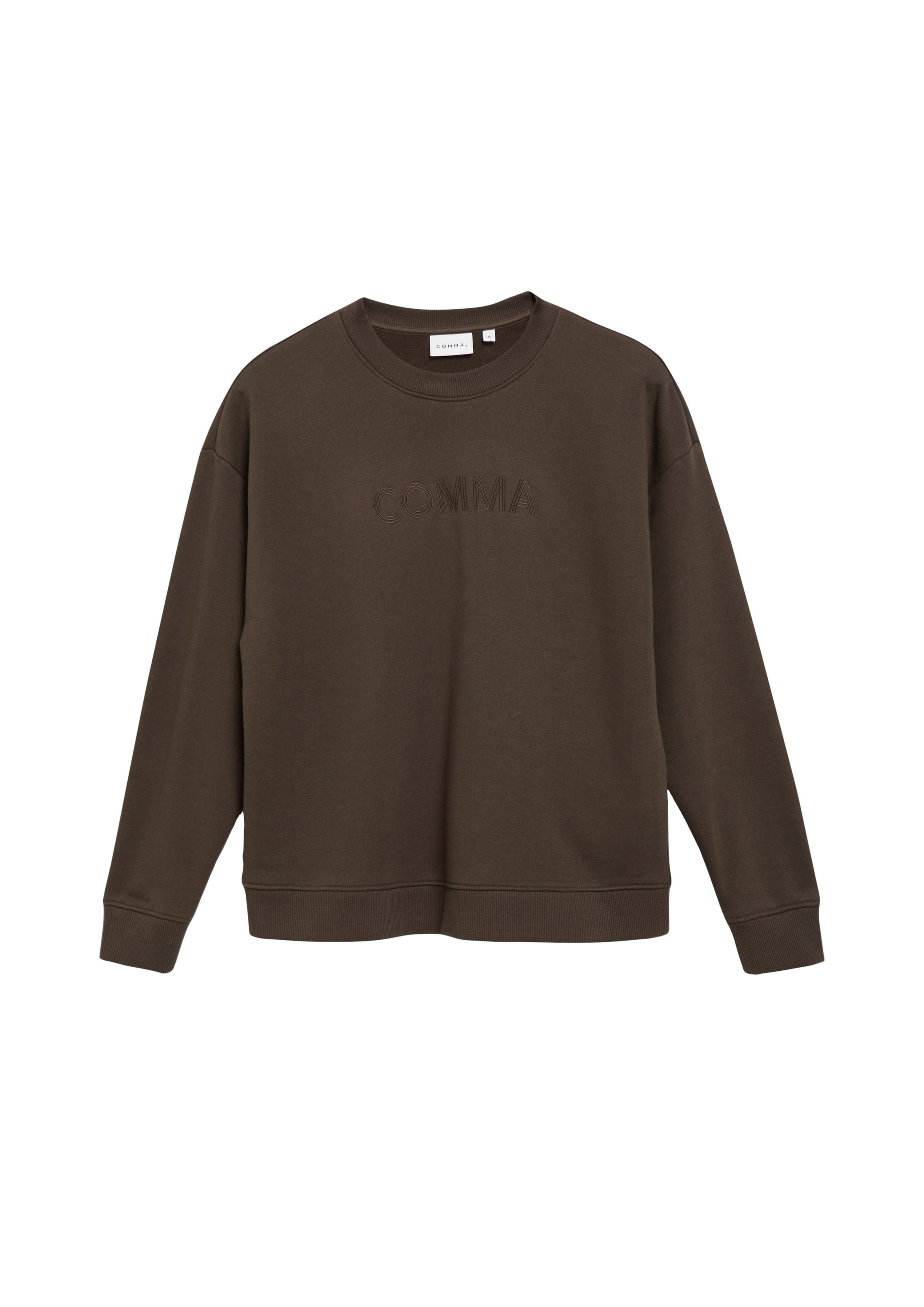 COMMA Sweatshirt in Brown: front
