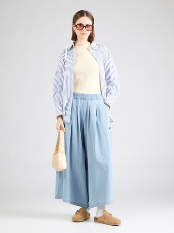 alife & kickin Wide leg Bandplooibroek 'NadetteAK A' in Blauw