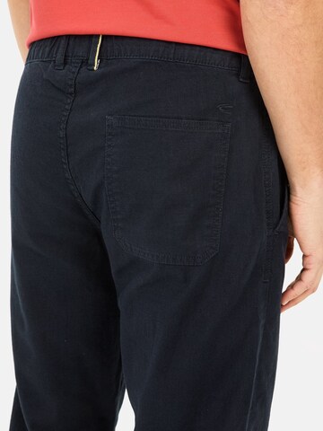 CAMEL ACTIVE Loosefit Chinohose mit Kordelzug aus einem Leinenmix in Blau