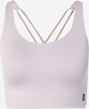 On Bralette Sports Bra in Grey: front