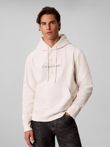 Calvin Klein Jeans Sweatshirt 'Terry' in Beige: front