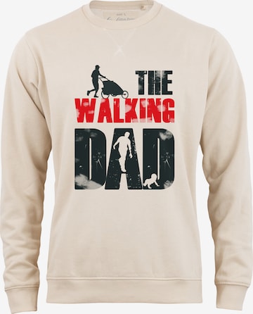 Sweat-shirt 'Walking Dad ' Cotton Prime en beige : devant