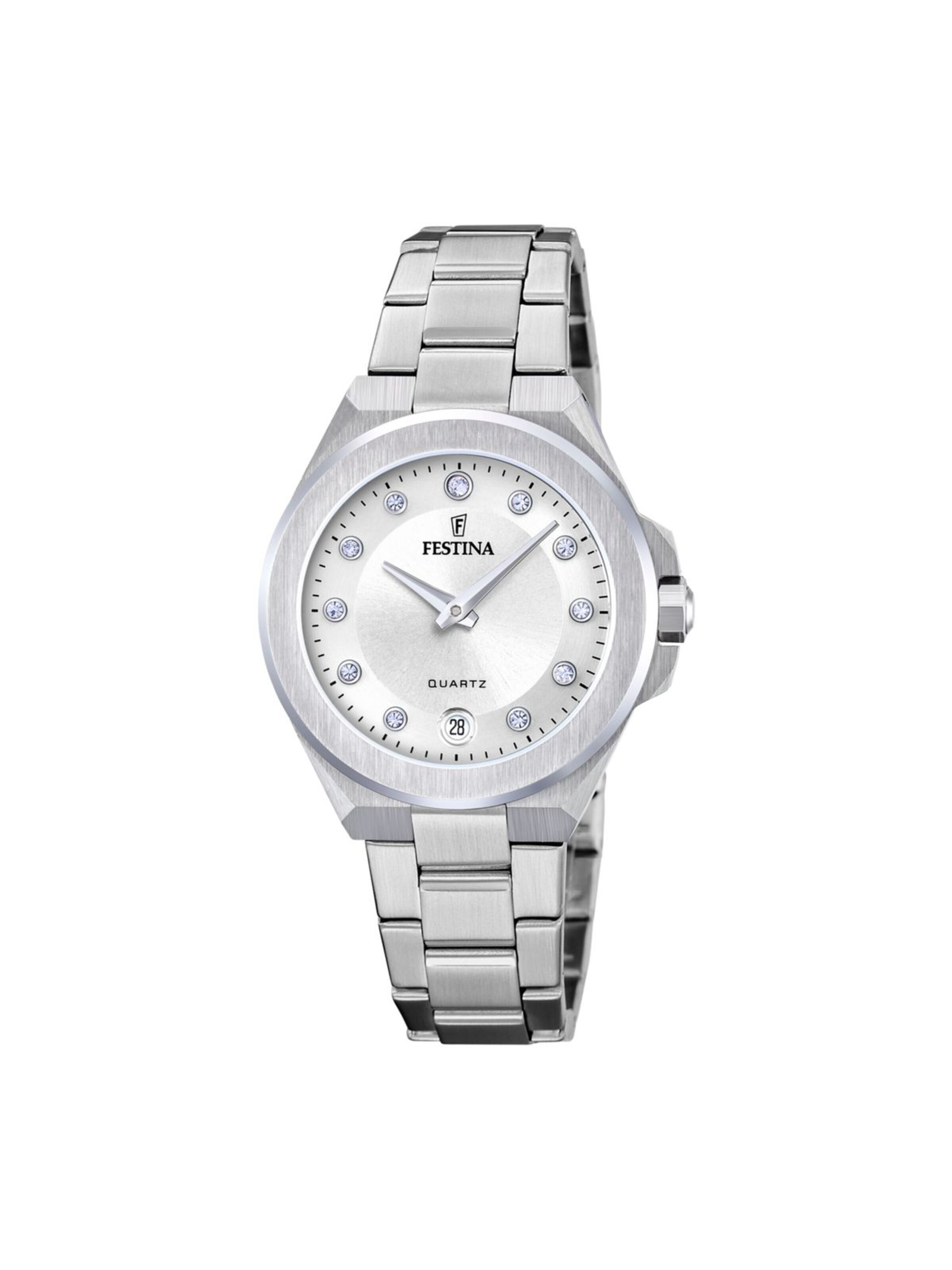 Montre à affichage analogique 'Festina - Date watch Mademoiselle - Quartz watch movement - Watch case width: 33 mm' FESTINA en argent : devant