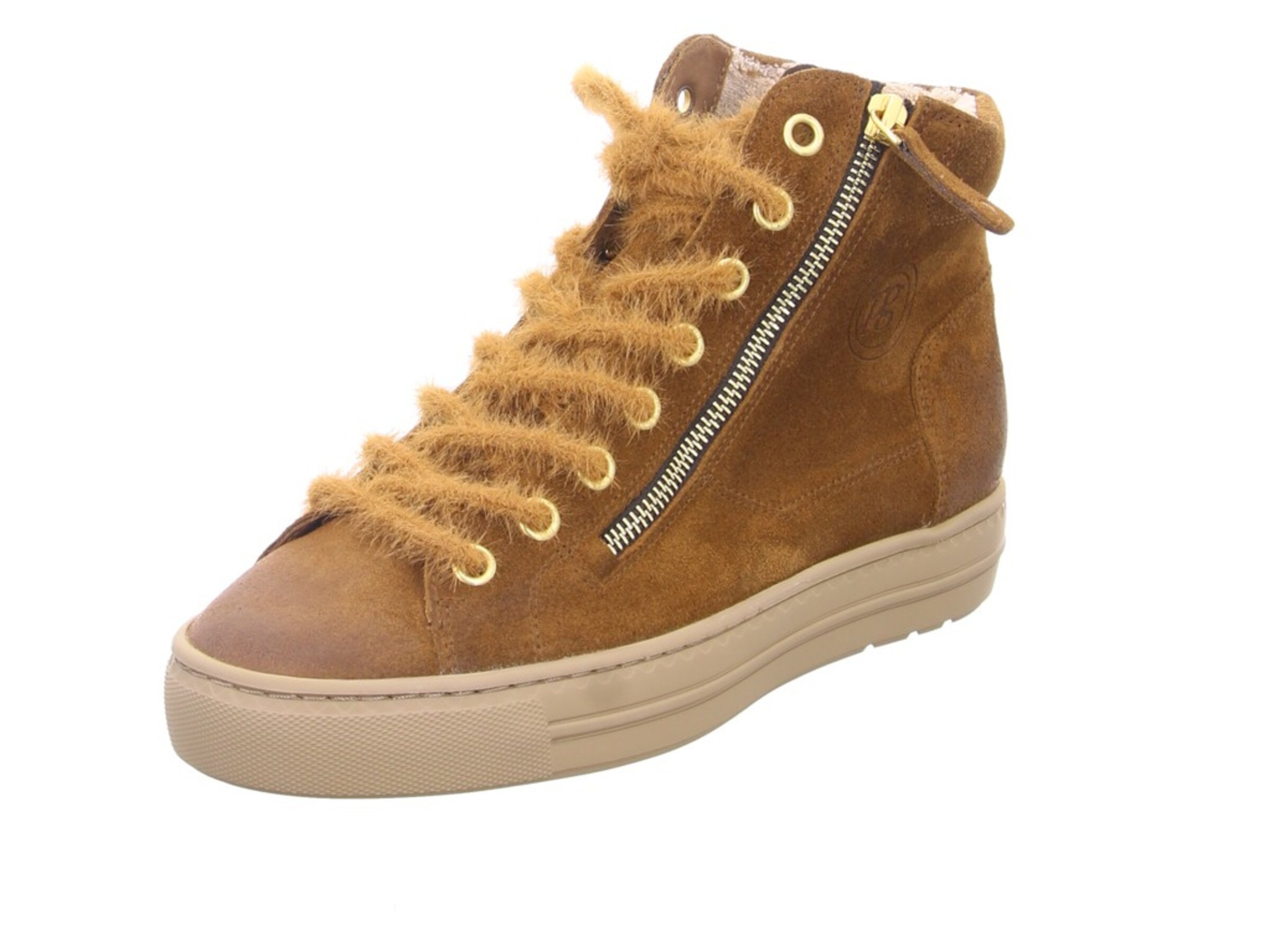 Paul Green Sneakers hoog in Bruin: voorkant