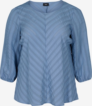 Camicia da donna 'Helle' di Zizzi in blu: frontale