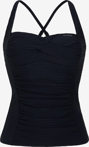 PROTEST Tankini top 'MIXCAMO' in Black: front