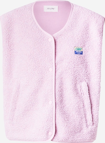 Gilet 'HOKTOWN' AMERICAN VINTAGE en rose : devant