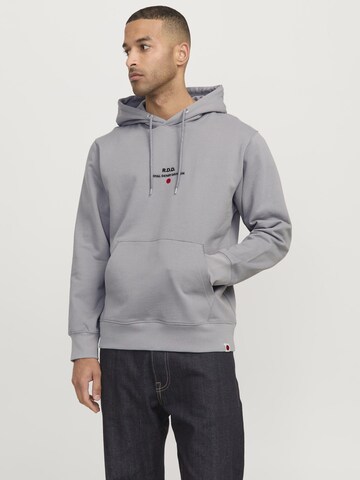 Sweat-shirt 'JJRDDBenjamin' JACK & JONES en gris : devant