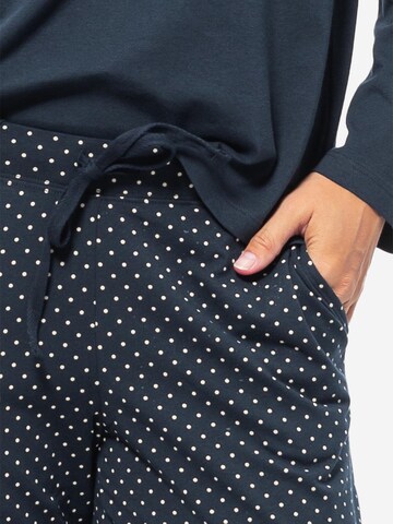 SCHIESSER Pyjama 'Cotton' in Blauw