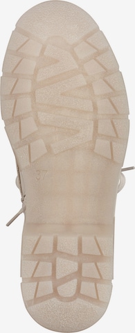 MARCO TOZZI Lace-Up Ankle Boots in Beige