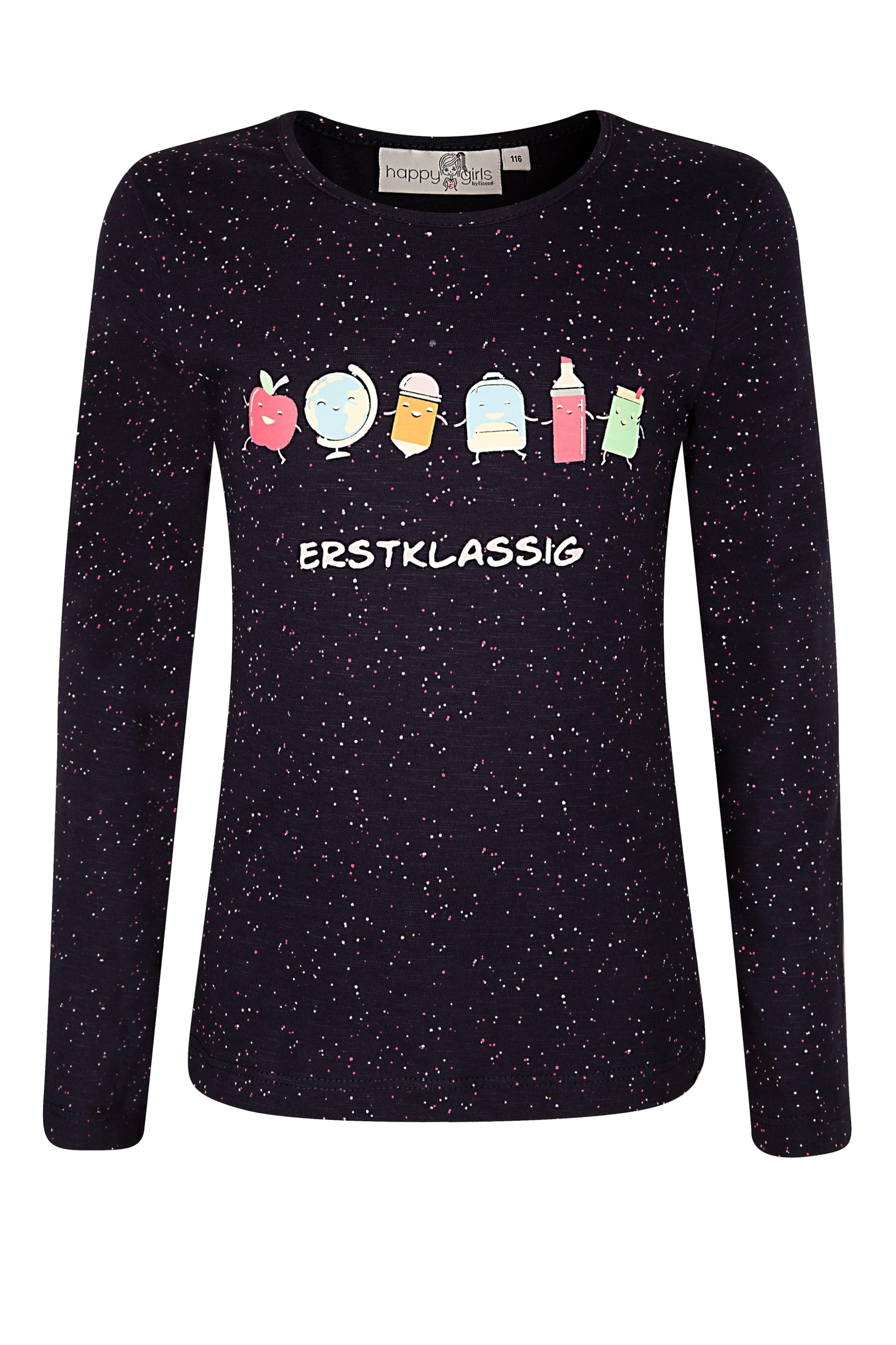 happy girls T-shirt i lila: framsida