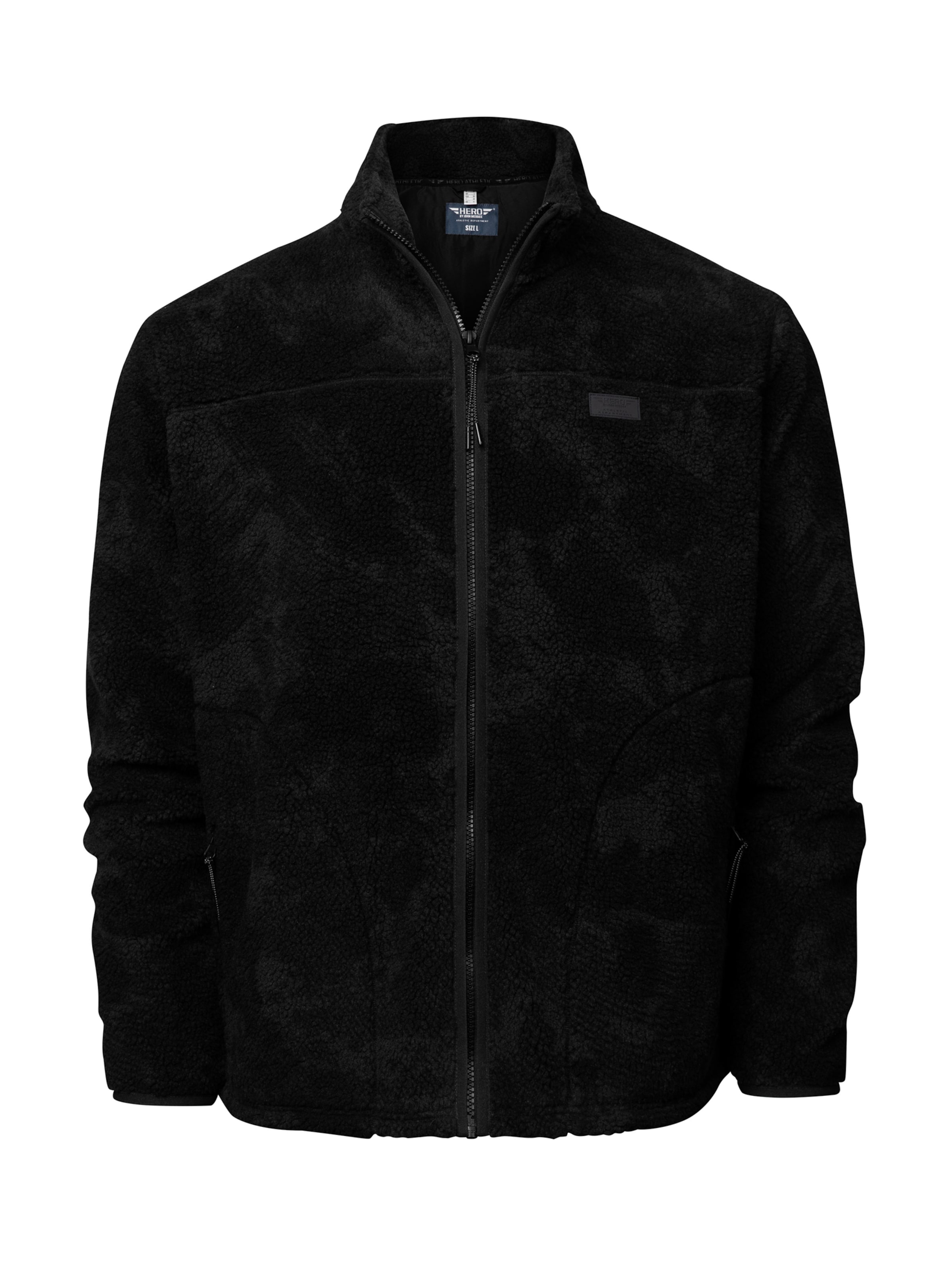 Veste en polaire 'Joel' Hero en noir : devant