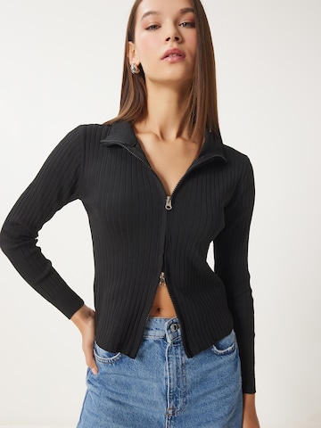 Happiness İstanbul Плетена жилетка в черно