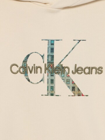 Calvin Klein Sweatshirt 'EMBRO' in Beige