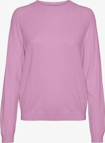 Pull-over 'HAPPINESS' VERO MODA en rose : devant