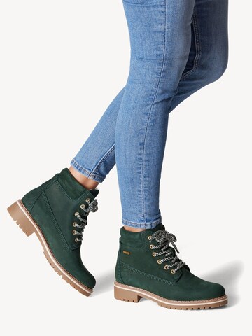Bottines à lacets Tamaris en vert : devant