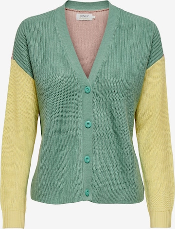 ONLY Knit Cardigan 'NICCI' in Green: front