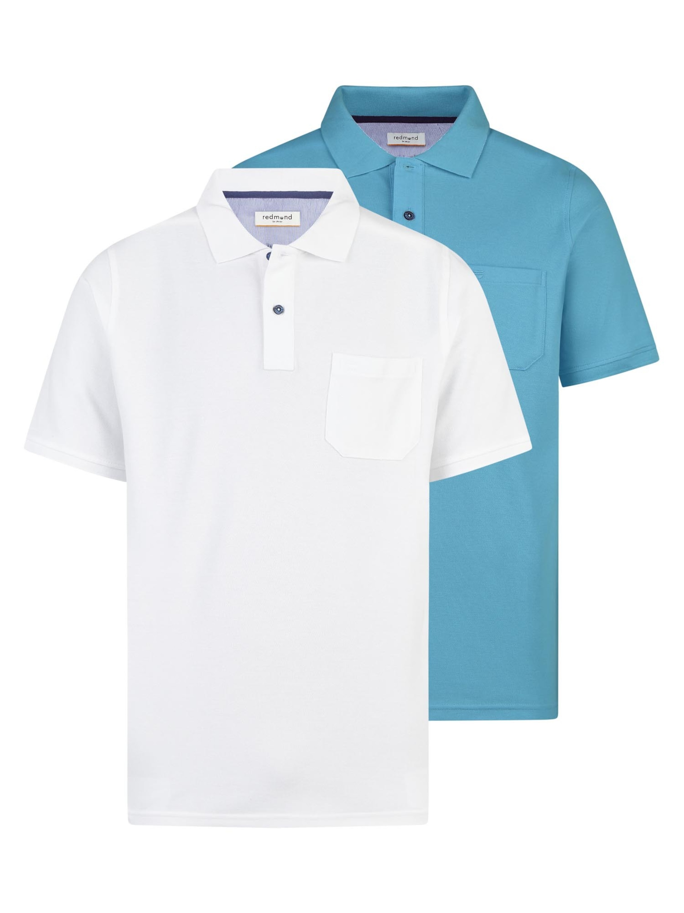 redmond Shirt 'Basic'‌‌ in Blau: Vorderseite