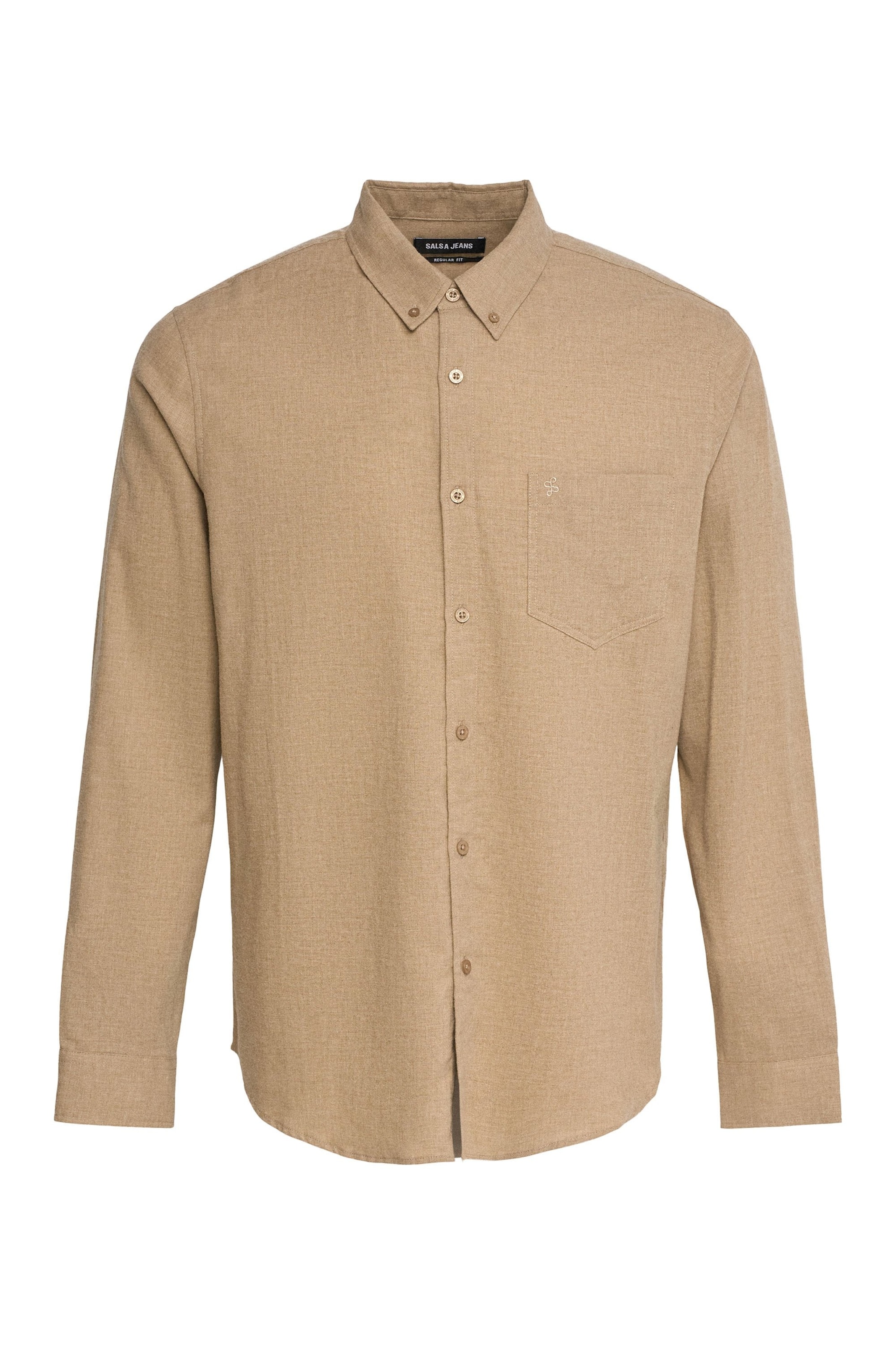 Salsa Jeans Overhemd in Beige: voorkant