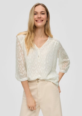 s.Oliver Blouse in Wit: voorkant