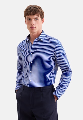 SEIDENSTICKER Slim fit Business shirt in Blue: front