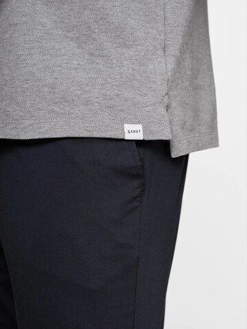 SANVT Shirt 'The Longsleeve Polo Shirt' in Grau