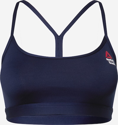 Reebok Soutien-gorge de sport en bleu marine / rouge / blanc, Vue avec produit