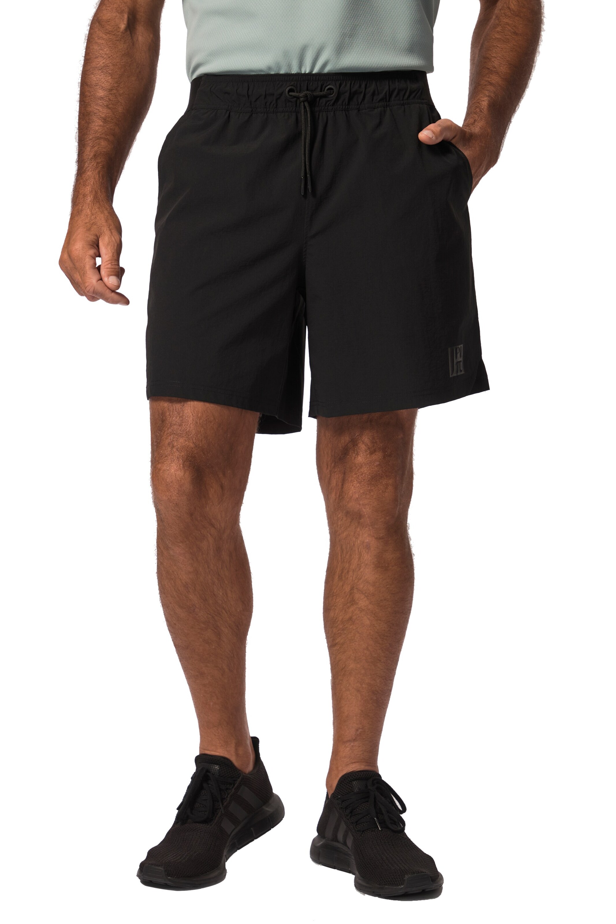 JAY-PI Regular Workout Pants in Black: front