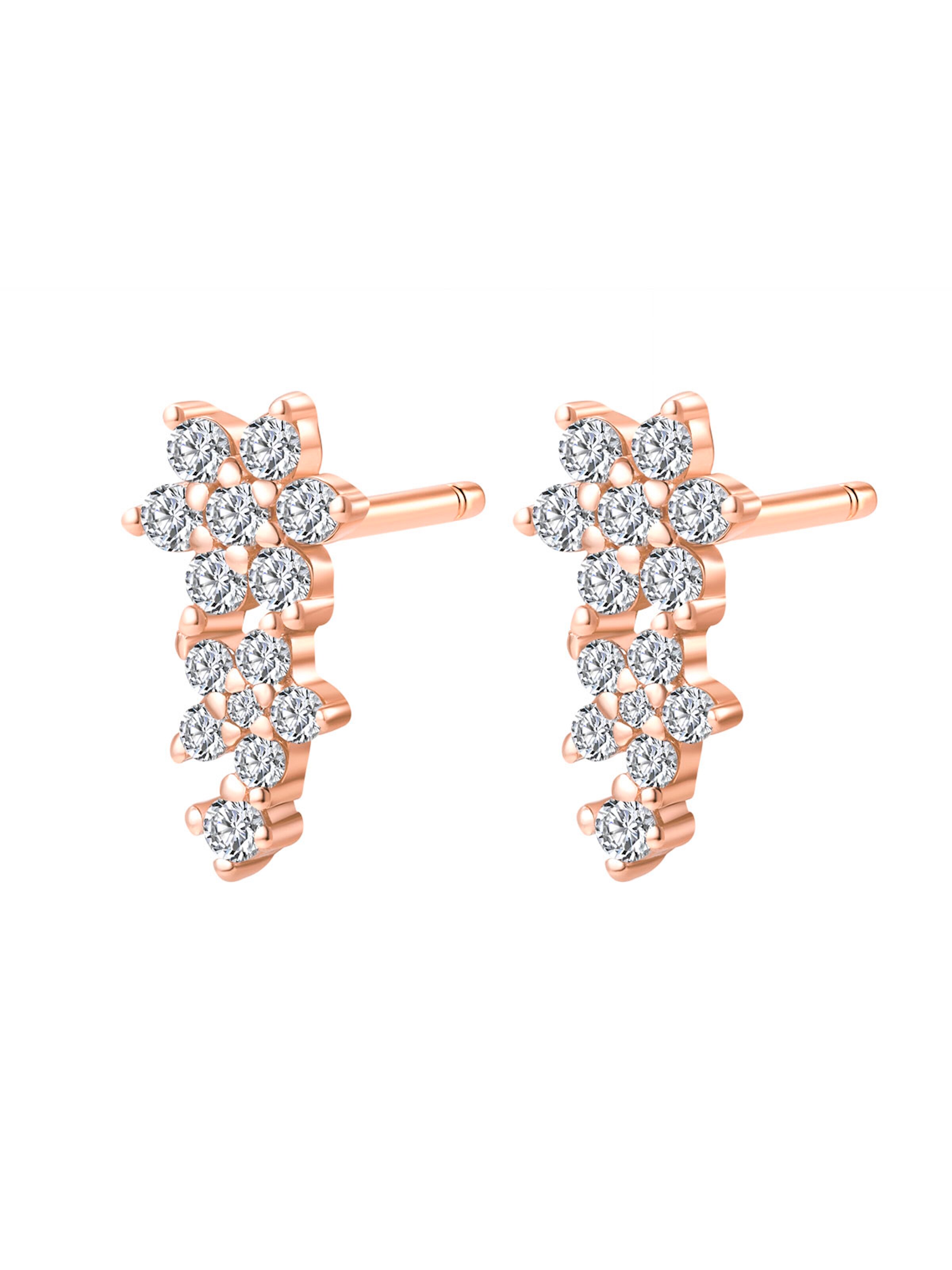 Orecchini 'Mini Floral' Hey Happiness di colore oro rosé, Visualizzazione prodotti