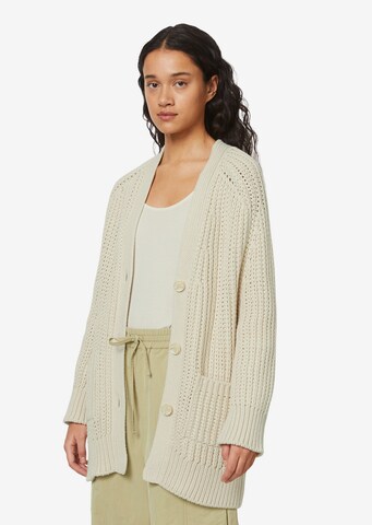 Cardigan oversize Marc O'Polo en blanc : devant