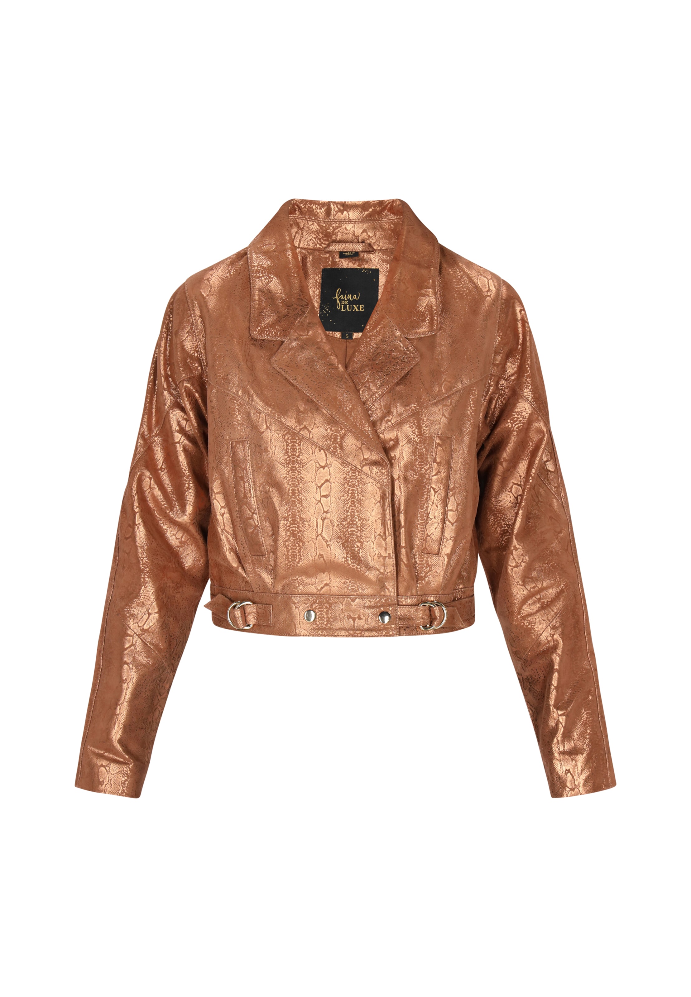 zelts faina Starpsezonu jaka 'Fashion Look': no priekšpuses