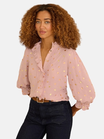 Chemisier love & roses en rose : devant