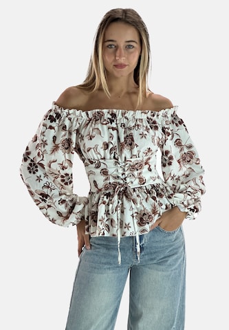 Elara Bluse i brun: forside