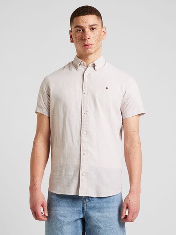 JACK & JONES Slim fit Button Up Shirt 'SUMMER' in Beige: front