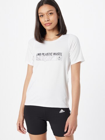 T-shirt fonctionnel ADIDAS SPORTSWEAR en blanc : devant